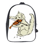 Cat Playing The Violin Art School Bag (Large) Front