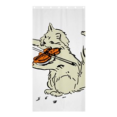 Cat Playing The Violin Art Shower Curtain 36  X 72  (stall)  by oldshool