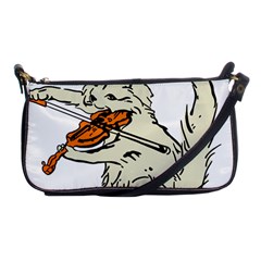 Cat Playing The Violin Art Shoulder Clutch Bag