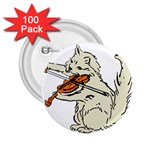 Cat Playing The Violin Art 2.25  Buttons (100 pack)  Front