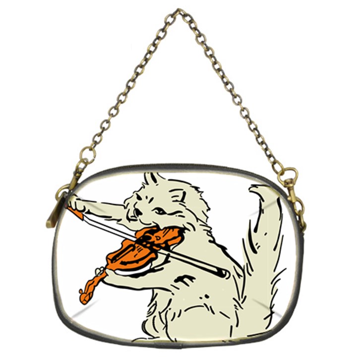 Cat Playing The Violin Art Chain Purse (Two Sides)