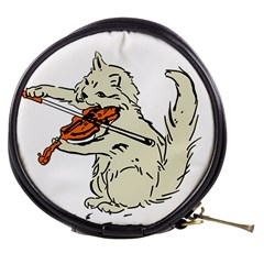 Cat Playing The Violin Art Mini Makeup Bag