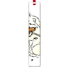 Cat Playing The Violin Art Large Book Marks