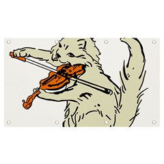 Cat Playing The Violin Art Banner And Sign 7  X 4  by oldshool