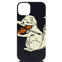 Cat Playing The Violin Art Iphone 14 Plus Black Uv Print Case