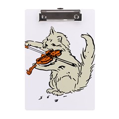 Cat Playing The Violin Art A5 Acrylic Clipboard