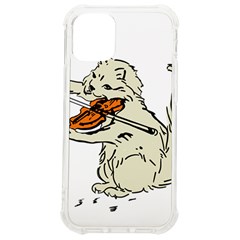 Cat Playing The Violin Art Iphone 12 Mini Tpu Uv Print Case	 by oldshool