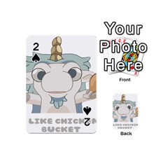 Unicourse Chicken Bucket T-shirt For Bluey Fans, Dad T-shirt, Bluey Mom Shirt, Unicorn Bluey Tee, Bl Playing Cards 54 Designs (mini)