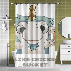 Unicourse Chicken Bucket T-shirt For Bluey Fans, Dad T-shirt, Bluey Mom Shirt, Unicorn Bluey Tee, Bl Shower Curtain 48  X 72  (small)  by avitendut