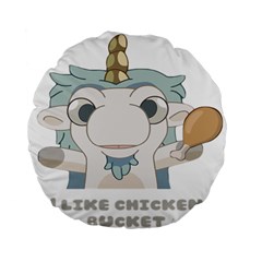 Unicourse Chicken Bucket T-shirt For Bluey Fans, Dad T-shirt, Bluey Mom Shirt, Unicorn Bluey Tee, Bl Standard 15  Premium Flano Round Cushions by avitendut