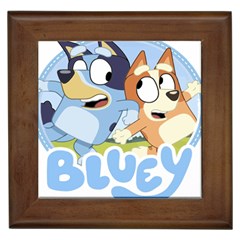 Bluey Shirt, Bluey Bingo Shirt, Bluey T-shirt, Bluey Adult Shirt, Bluey Tee Bluey Birthday Shirt, Bl Framed Tile by avitendut