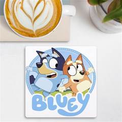 Bluey Shirt, Bluey Bingo Shirt, Bluey T-shirt, Bluey Adult Shirt, Bluey Tee Bluey Birthday Shirt, Bl Uv Print Square Tile Coaster  by avitendut