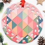 Background Geometric Triangle Ornament (Round Filigree) Front