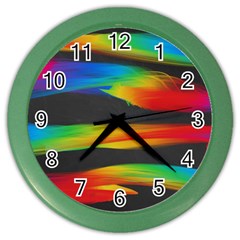 Colorful Background Color Wall Clock by Semog4