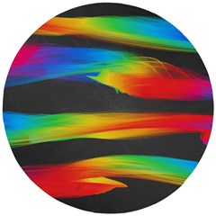 Colorful Background Wooden Puzzle Round by Semog4