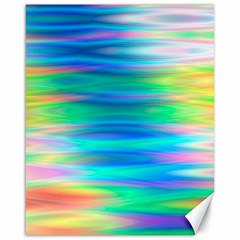 Wave Rainbow Bright Texture Canvas 16  X 20  by Semog4