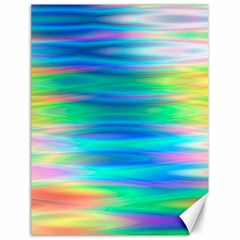 Wave Rainbow Bright Texture Canvas 18  X 24  by Semog4