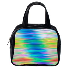 Wave Rainbow Bright Texture Classic Handbag (one Side) by Semog4