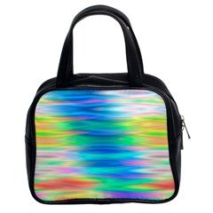 Wave Rainbow Bright Texture Classic Handbag (two Sides) by Semog4