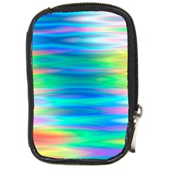 Wave Rainbow Bright Texture Compact Camera Leather Case by Semog4