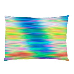 Wave Rainbow Bright Texture Pillow Case (two Sides) by Semog4