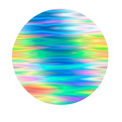 Wave Rainbow Bright Texture Mini Round Pill Box by Semog4