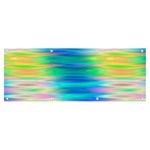 Wave Rainbow Bright Texture Banner and Sign 8  x 3  Front