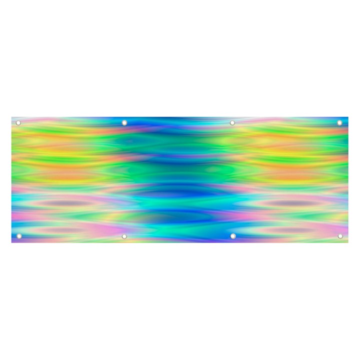 Wave Rainbow Bright Texture Banner and Sign 8  x 3 