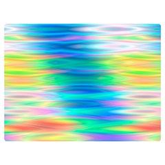 Wave Rainbow Bright Texture Two Sides Premium Plush Fleece Blanket (extra Small) by Semog4