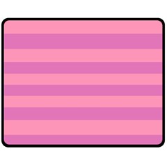 Pink Stripes Striped Design Pattern Fleece Blanket (medium) by Semog4