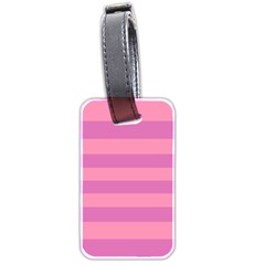 Pink Stripes Striped Design Pattern Luggage Tag (two Sides) by Semog4