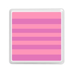 Pink Stripes Striped Design Pattern Memory Card Reader (square) by Semog4