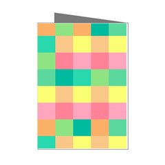 Checkerboard-pastel-squares- Mini Greeting Cards (Pkg of 8)