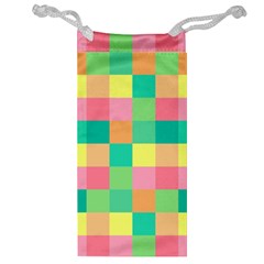 Checkerboard-pastel-squares- Jewelry Bag