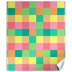 Checkerboard-pastel-squares- Canvas 8  X 10  by Semog4