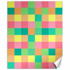 Checkerboard-pastel-squares- Canvas 16  x 20 