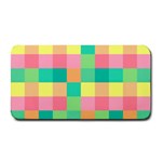 Checkerboard-pastel-squares- Medium Bar Mat 16 x8.5  Bar Mat