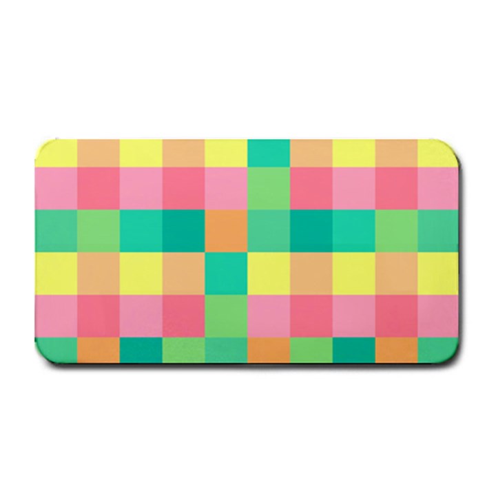 Checkerboard-pastel-squares- Medium Bar Mat