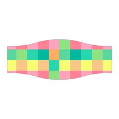 Checkerboard-pastel-squares- Stretchable Headband