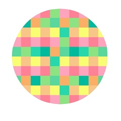 Checkerboard-pastel-squares- Mini Round Pill Box (pack Of 3) by Semog4