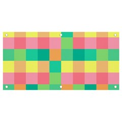 Checkerboard-pastel-squares- Banner And Sign 4  X 2  by Semog4