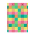 Checkerboard-pastel-squares- A5 Acrylic Clipboard Back