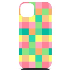 Checkerboard-pastel-squares- Iphone 14 Plus Black Uv Print Case by Semog4