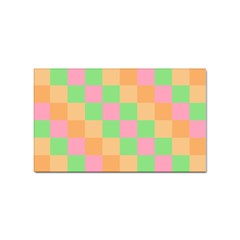 Checkerboard-pastel-squares Sticker (rectangular) by Semog4