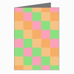 Checkerboard-pastel-squares Greeting Cards (pkg Of 8) by Semog4