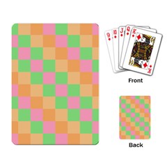 Checkerboard-pastel-squares Playing Cards Single Design (rectangle) by Semog4