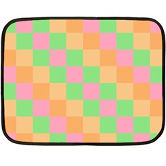 Checkerboard-pastel-squares Fleece Blanket (mini) by Semog4