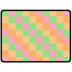 Checkerboard-pastel-squares Fleece Blanket (large) by Semog4