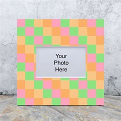 Checkerboard-pastel-squares White Box Photo Frame 4  X 6  by Semog4