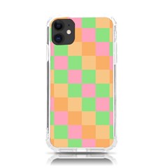 Checkerboard-pastel-squares Iphone 11 Tpu Uv Print Case by Semog4